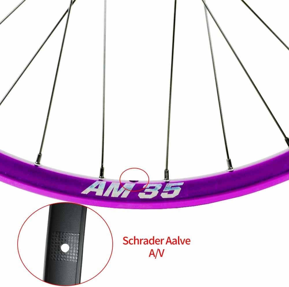 Disc Brake Bike Wheel Set 26 27.5 29inch XC/AM Mountain Bike Front Rear Wheel 100/135mm QR, Aluminum Alloy Double-Layer Rim, 7 8 9 10 11 12 Speed Cassette, 1.95"-2.8" Tire