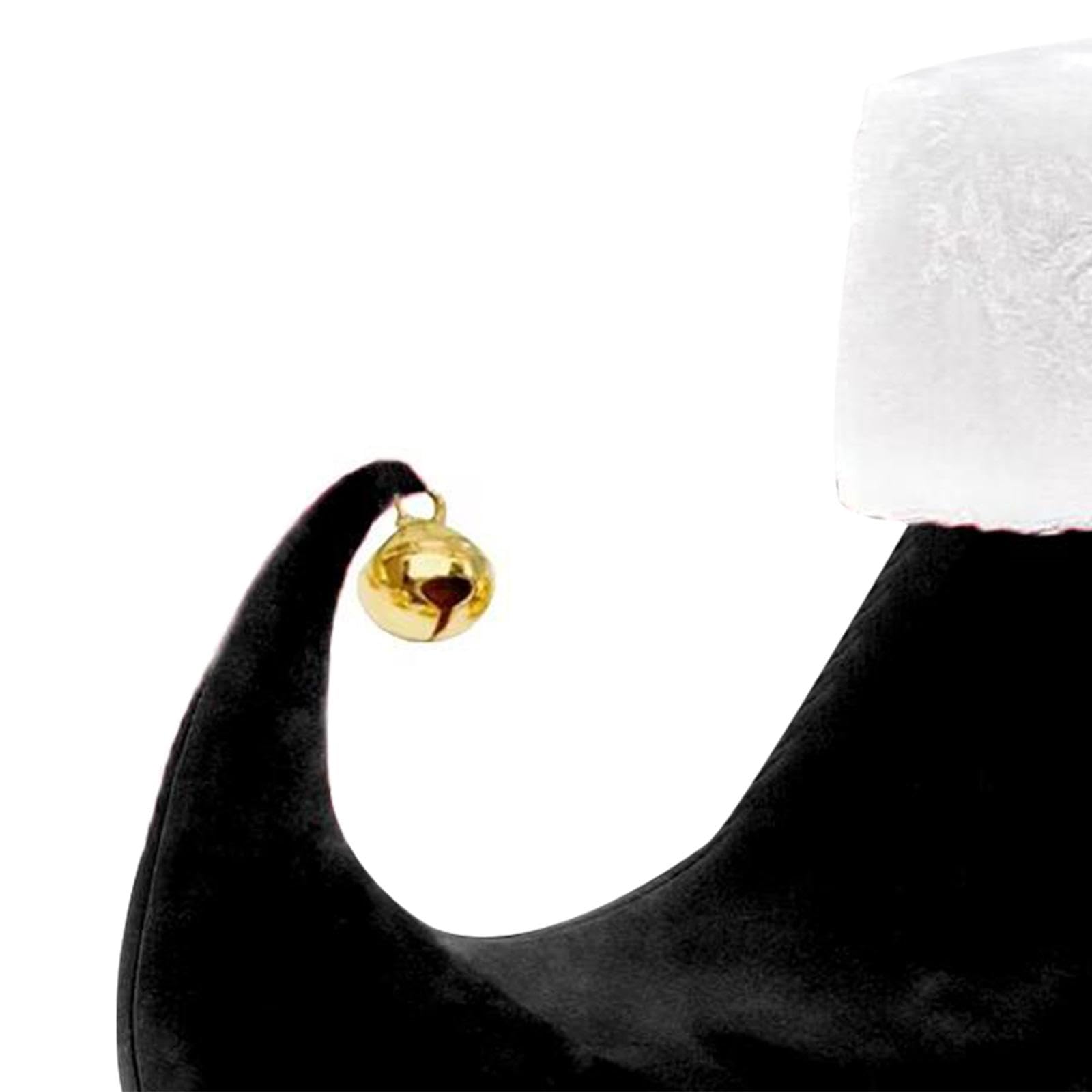 Kowaku Par De Zapatos De Navidad Rojos Con Cascabeles – Pantuflas De Disfraz De Terciopelo Y Goma, Tallas 40 A 44, Ideales Para Halloween, Cosplay, Fiestas Temáticas Y Representaciones