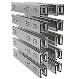 TCH Hardware - 10 Pairs - 16-inch Full Extension Drawer Slides, 100 LB Capacity, Heavy-Duty Ball Bearing, Smooth, Zinc Coated, Rails for Cabinets, Toolboxes & Furniture (Hardware Not Included)