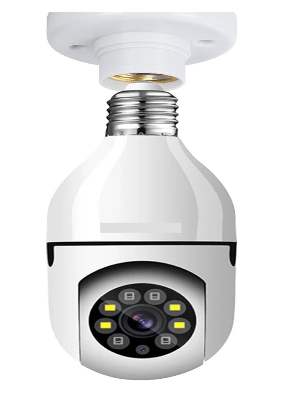 Telecamera Wifi Esterno, 1080P HD Wireless Lampadina Telecamera di sicurezza Visione notturna a colori Audio bidirezionale Tracciamento automatico Telecamera PTZ domestica ,Sicurezza, Antifurto(1080P