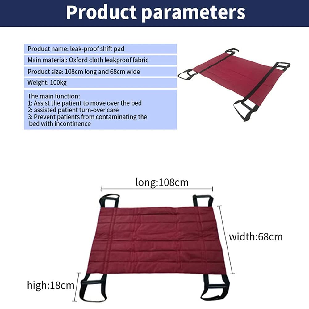 Almohadilla de posicionamiento para Cama con Asas, sábanas para Tablas de Transferencia, Tablas de Transferencia, Correa Deslizante, Eslinga elevadora para Pacientes, sábana Deslizante, Ayuda par