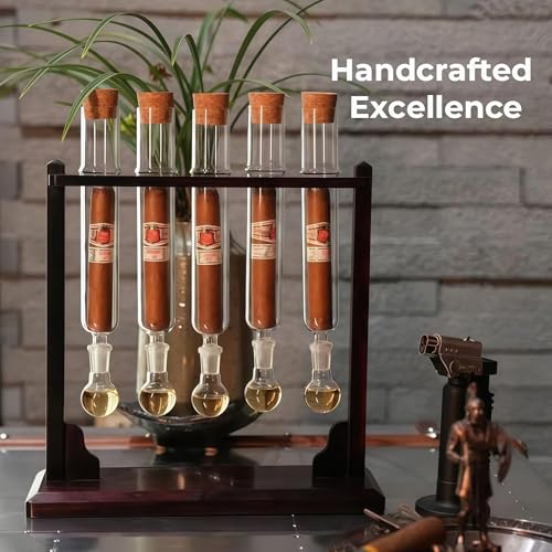 Infuseur de saveur de cigare en verre et bois de prestige - 5