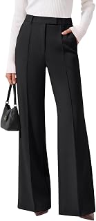 LILLUSORY Women Flare Dress Work Pants Business Casual Bootcut Fall Trouser | Bootcut, Flare, High Waisted, Elastic Waist, Comfy Stretchy, Office&Interview, Dressy Slacks, Teacher Outfits, Winter Clothes