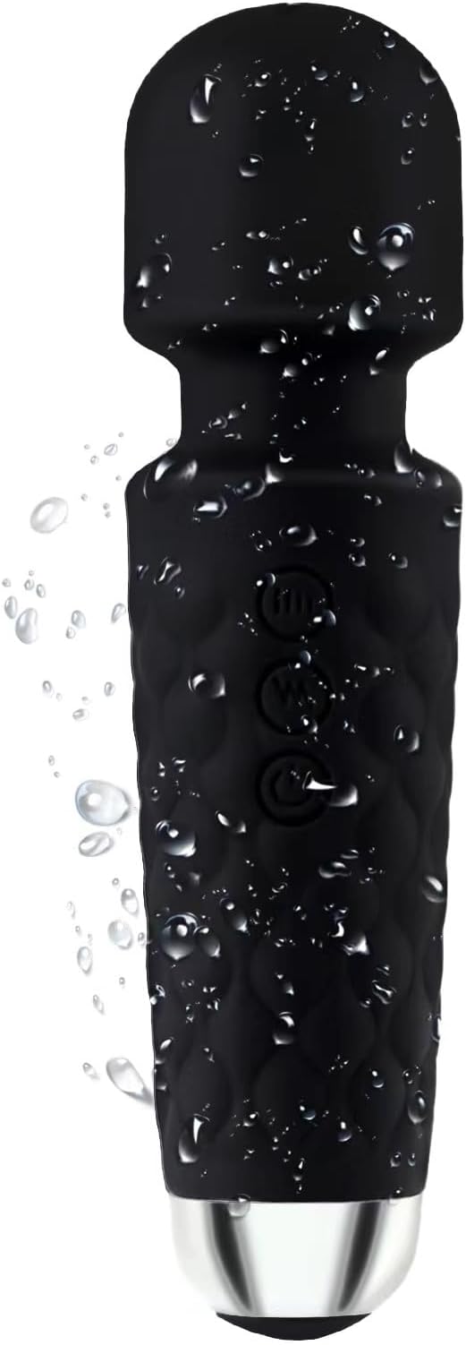 Percussion Handheld Electric Back Massager - Rechargeable&Waterproof Handheld Deep Tissue Neck Back Massager for Shoulder(Black)