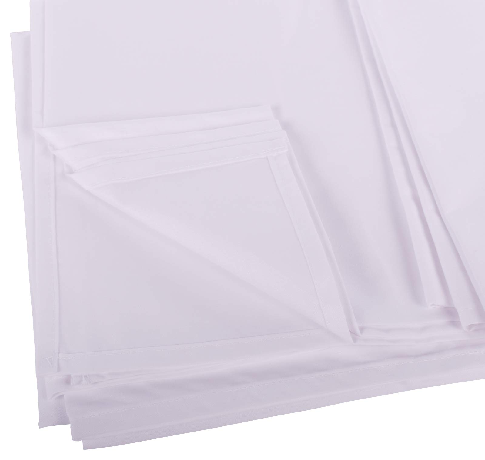 Bettlaken 140 x 200 cm ohne Gummizug, Flachbettlaken aus Baumwolle, Weiss
