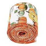 STOBAZA Nastro per Giorno del Ringraziamento Motivo Zucca, in Poliestere Delicato per Decorazioni e Confezioni Regalo, Dettagli Fini e Aspetto Raffinato per Artigianato