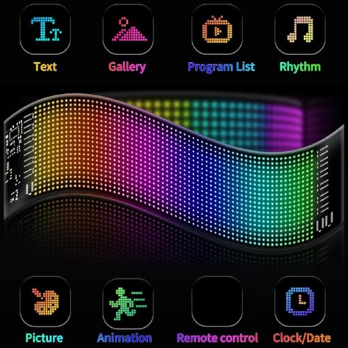 Generic Custom LED Sign for Car Ultra Thin Flexible Bluetooth LED Screen, Bright and Colorful, DIY Design - Image 2