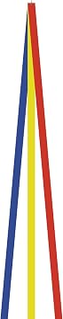 In the Breeze 3440 12 Red, Yellow & Blue Kite Tail Bright, Three-Strand Kite Tail with Clip Attachment