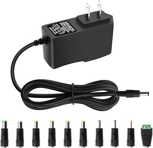Adaptador de fuente de alimentación de 12 V 1A 12 W Cargador CACC CA 100V-240V a CC 12 voltios 1 Amp 0.5A Transformador para tira de luz LED Cámara