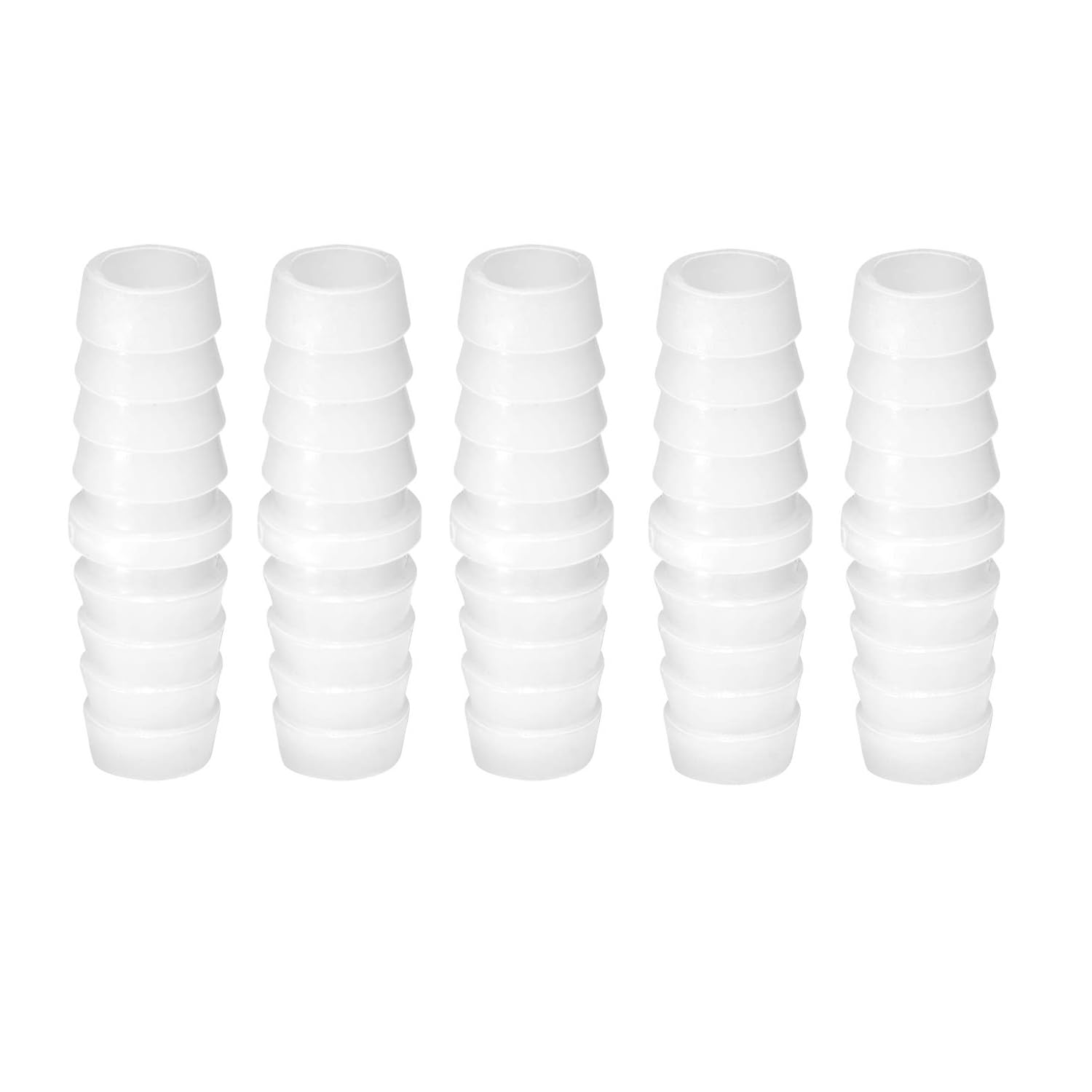 5Packs Plastic Hose Barb Fitting,10mm x 10mm Barbed Splicer Mender Joint Adapter Union Fitting