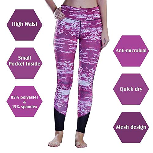 Image of Midwaist Mosaic Quick Dry Workout Gym Yoga Zumba Leggings for Women