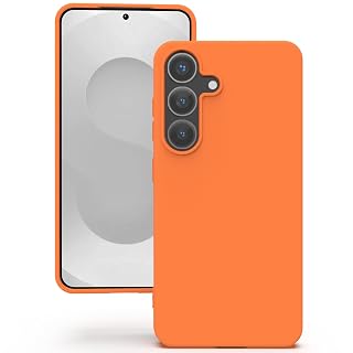 YATWIN Silicone Back Case for Samsung Galaxy S25 Plus, Soft-Touch Phone Back Cover for Samsung Galaxy S25 Plus - Orange