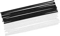 Generic Conjunto de Marcadores de Posição de Ponto Lateral de Guitarra ABS, Atualizações de 100 Mm de Comprimento para Guitarristas e Baixistas, 20 Peças Branco + Preto