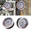 Beimus Termometro Termico 0-16Bar 0-120℃ Acciaio Inox per Caldaie e Riscaldamento a Pavimento