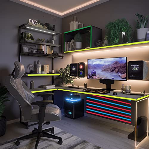 18Ft Fluorescent Adhesive Tape Neon Tape - 5Pcs Glow In The Dark Gaffers Tape Color Pack 0.5 In Wide - Gaffer Tape Multi Colored Duct Tape Multipack Blacklight Tape Art Crafts Neon Fluorescent Tape #TOP7