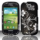 For Samsung Stratosphere 2 i415 (Verizon) Rubberized Design Cover - White Flowers
