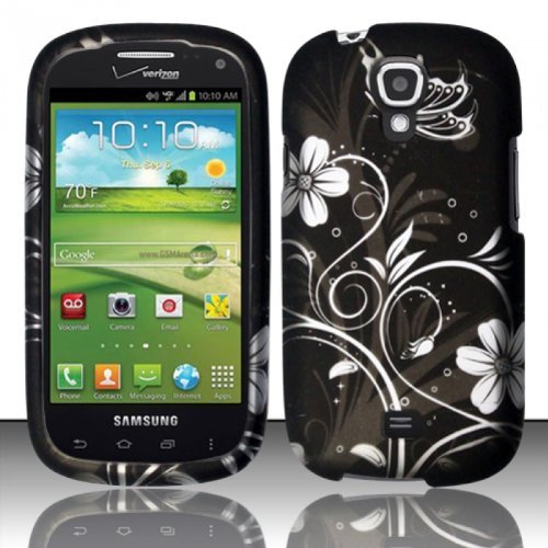 For Samsung Stratosphere 2 i415 (Verizon) Rubberized Design Cover - White Flowers For Samsung Stratosphere 2 i415 (Verizon) Rubberized Design Cover - White Flowers