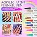 24 Colors Nail Art Pens Set，0.5 MM Nail Polish Pens Set Drawing Painting Point Liner Acrylic Painted Pen Graffiti Nail Dotting Pen Liner Brush for DIY Nail Art Beauty Adorn Manicure Tools