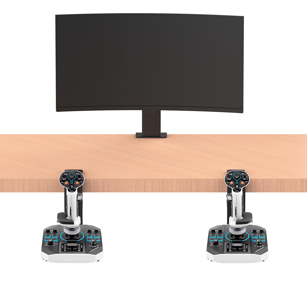 Desk Mount Compatible with Logitech X56, X55,X52,X52 PRO，Thrustmaster Sol-R2 HOSAS, farmstick, T - Flight Hotas One, T - Flight Hotas 4, T - Flight Hotas X, T.flight Stick X (2 Pack) : Video Games