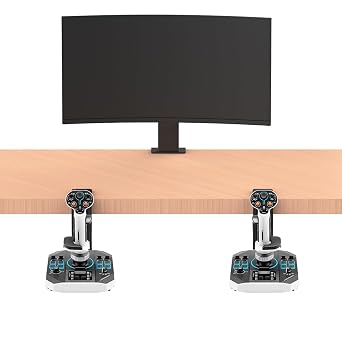 Desk Mount Compatible with Logitech X56, X55,X52,X52 PRO,Thrustmaster Sol-R2 HOSAS, farmstick, T - Flight Hotas One, T - Flight Hotas 4, T - Flight Hotas X, T.flight Stick X (2 Pack)