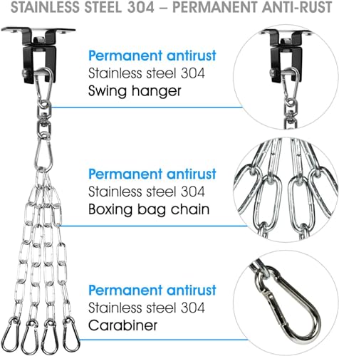 Yes4All SNGY Punching Bag Hangers, Black, silver, Ceiling Hook Suspension for Punching bag Yoga, Chair, Boxing Bag, MMA - Image 4