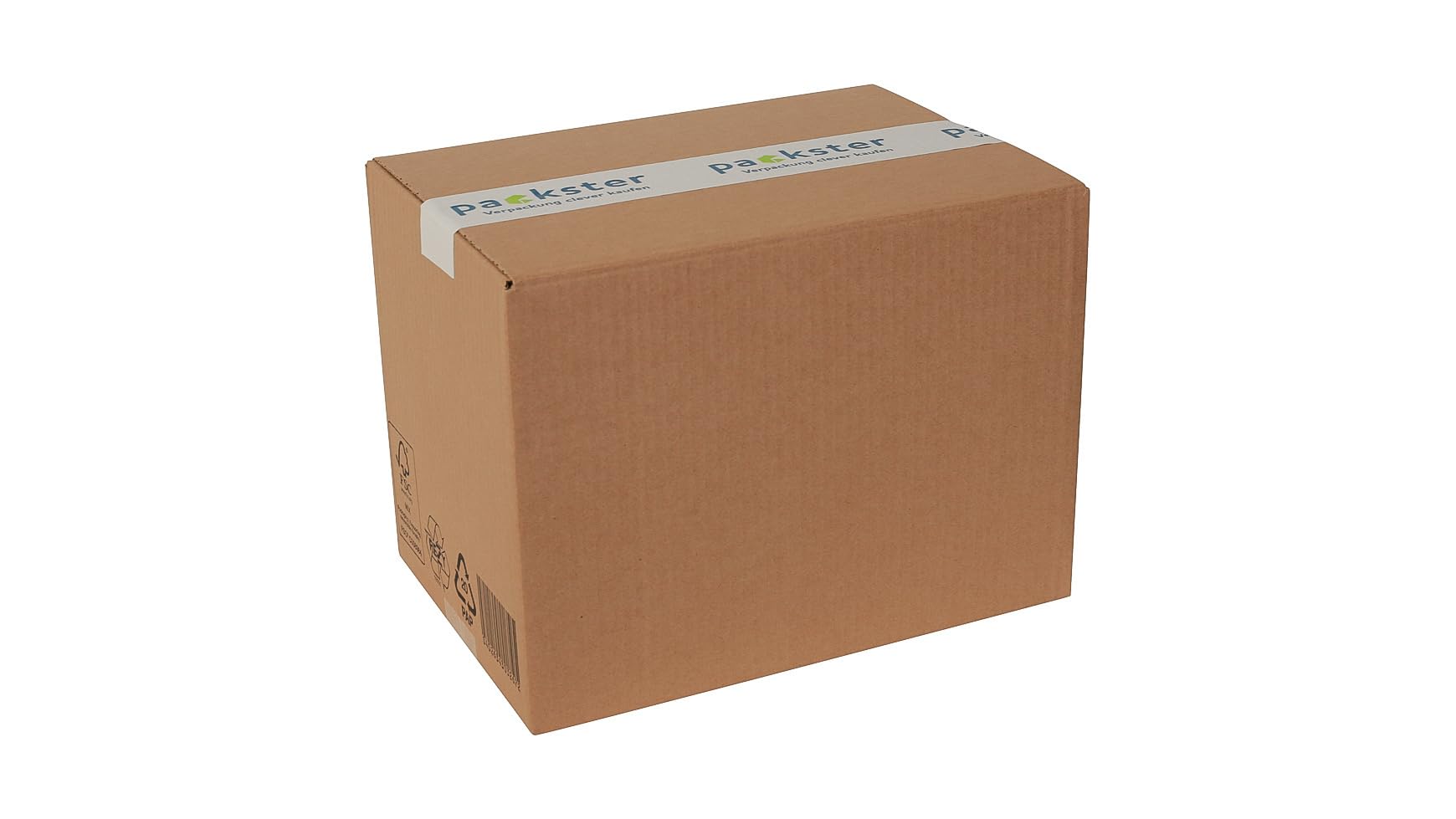 100x Versandkarton Faltkarton mit Höhenriller DHL Paket L 306 x 220 x 250 mm Braun