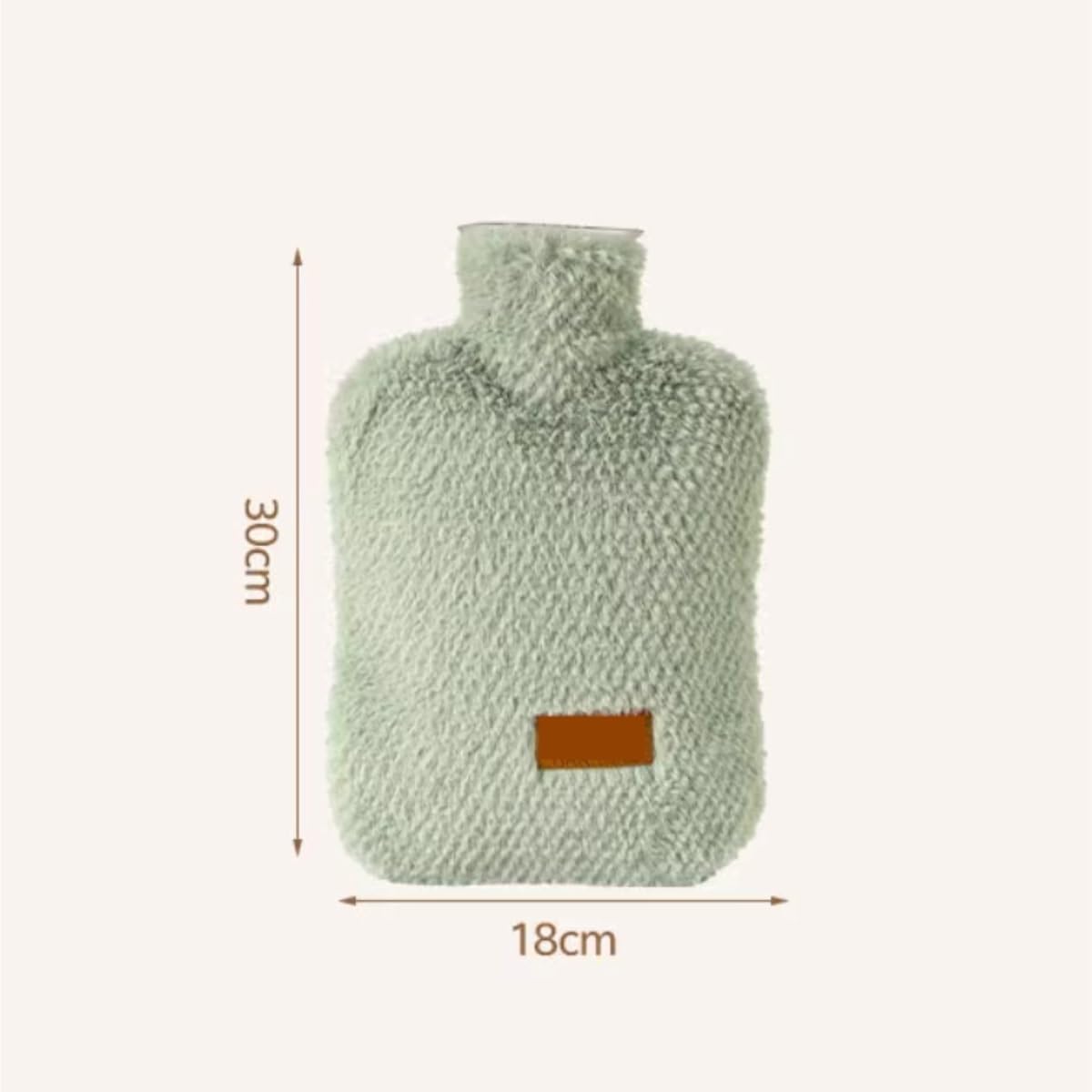 Bolsa Agua Caliente Calentador Caliente De La Mano Felpa del Vientre Compresa Cintura Gruesa Llena Agua Botella Térmica(Pink)
