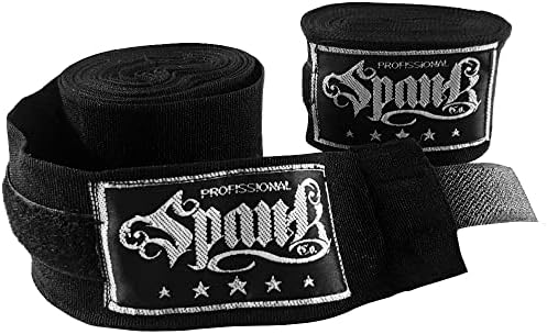 SPANK Bandagem Atadura Elástica Muay Thai Boxe 3 metros - Faixa Boxe - Muathai - Kickboxing - Karate - MMA - Artes Marciais - Profissonal - Proteção Mãos e Punhos - Treino Unissex