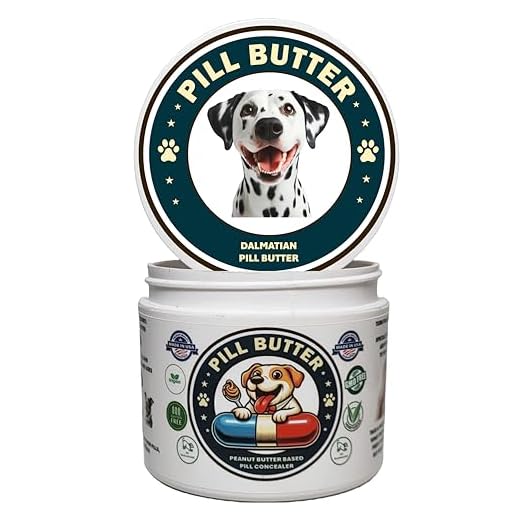 Dalmatian Dog Treats to Wrap Pills (+100 Breeds) Jar of Non-Sticky Moldable Paste Made of Real Human Grade Dog Peanut Butter Treat, Food or Gift to Hide Dogs Pills (60 Servings)