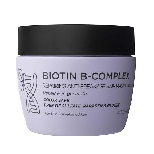 Miniatura 1 de Luseta Biotin B-Complex - Mascarilla capilar para el crecimiento y fortalecimiento del cabello acondicionador profundo de 169 onzas para adelgazar