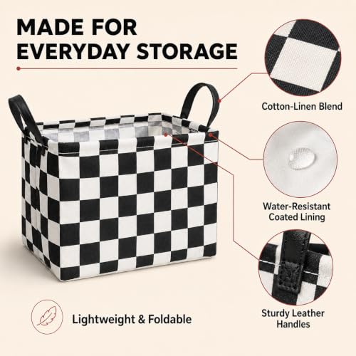 Image of MAIZMZ Rectangular Storage Basket Collapsible Organizer Bin Waterproof Toy Box for Organizing Home /Dorm /Kitchen /Pet /Office /Closet /Shelf /Gift Baskets
