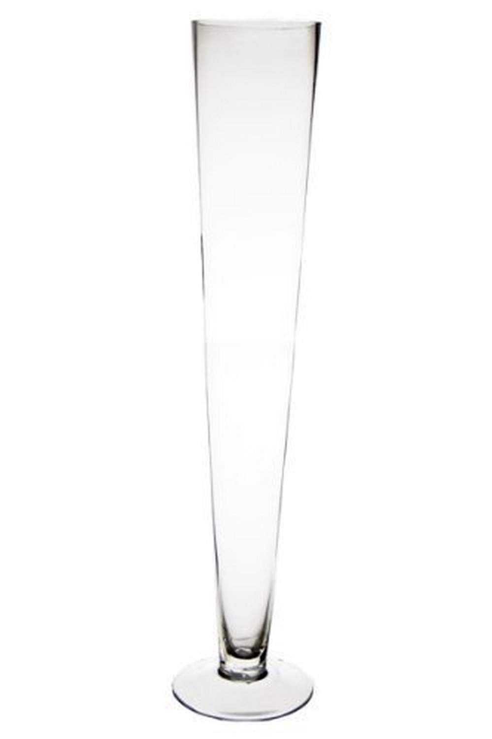Buy CYS EXCEL Glass Centerpiece Tapered Trumpet Vases. H24, Open D4.3