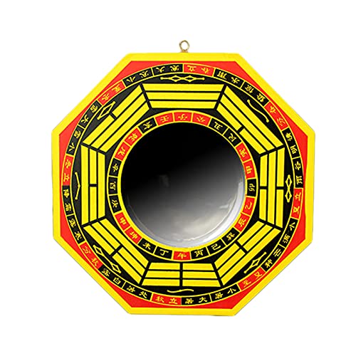 Miroir Feng Shui, Miroirs Convexes pour Mur, Miroir Concave Feng Shui Chinois Traditionnel et Miroir Concave Bagua Protection Contre L'éNergie Nocive Active,Concave,8in