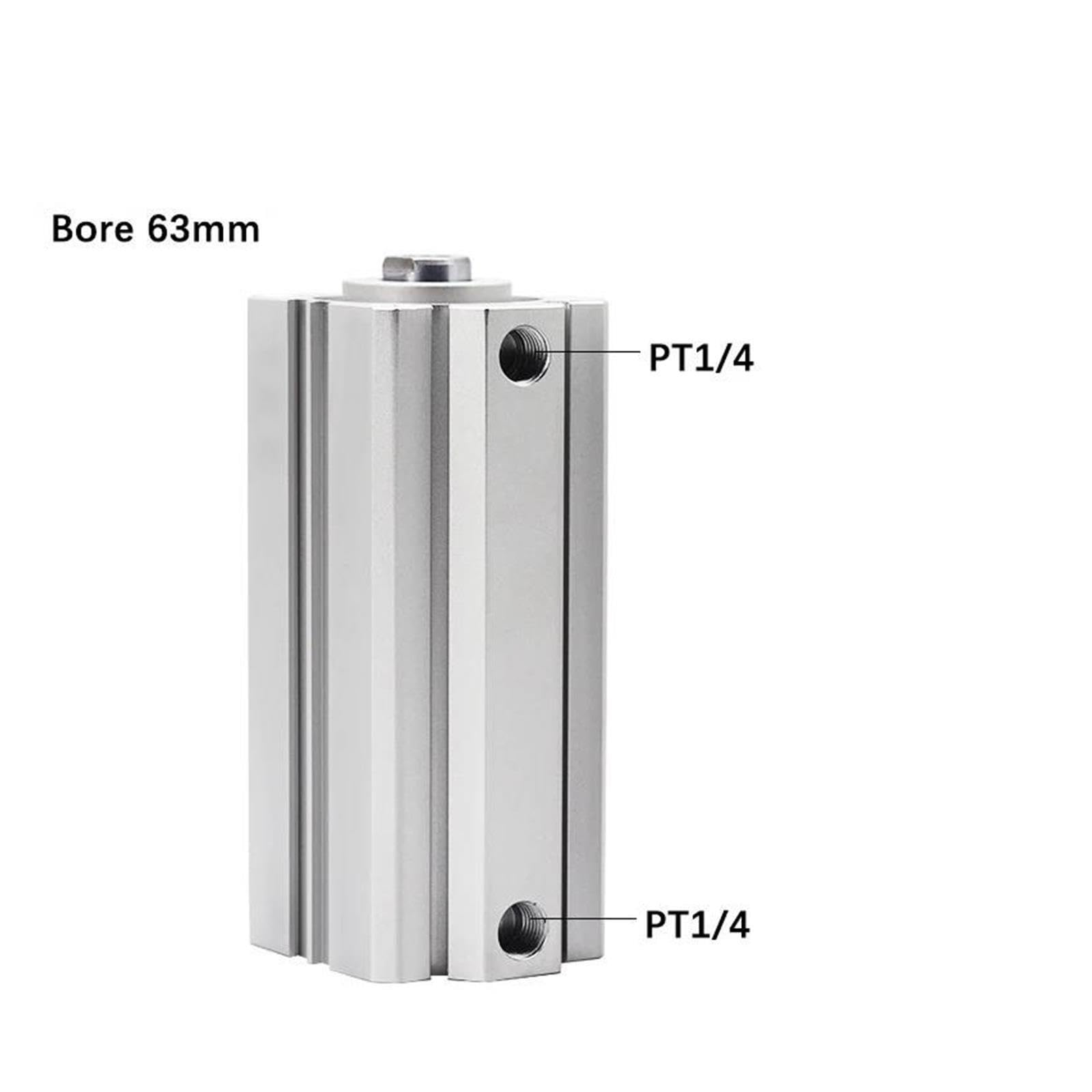 Cilindro neumático SDA32 40 50 63mm, compacta de Doble acción de 110-150mm(SDA63 with Magnet,Stroke 150mm)
