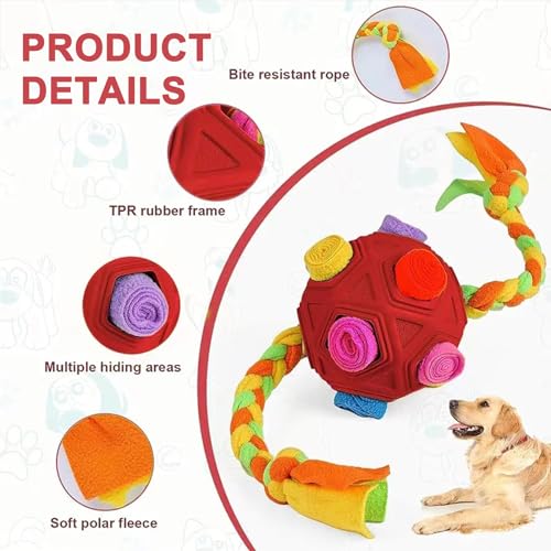 TVMALL Interactive Dog Snuffle Ball Enrichment Dog Puzzle Toys, Pet Treat Dispenser Toy, Dog Foraging Toy - Image 3