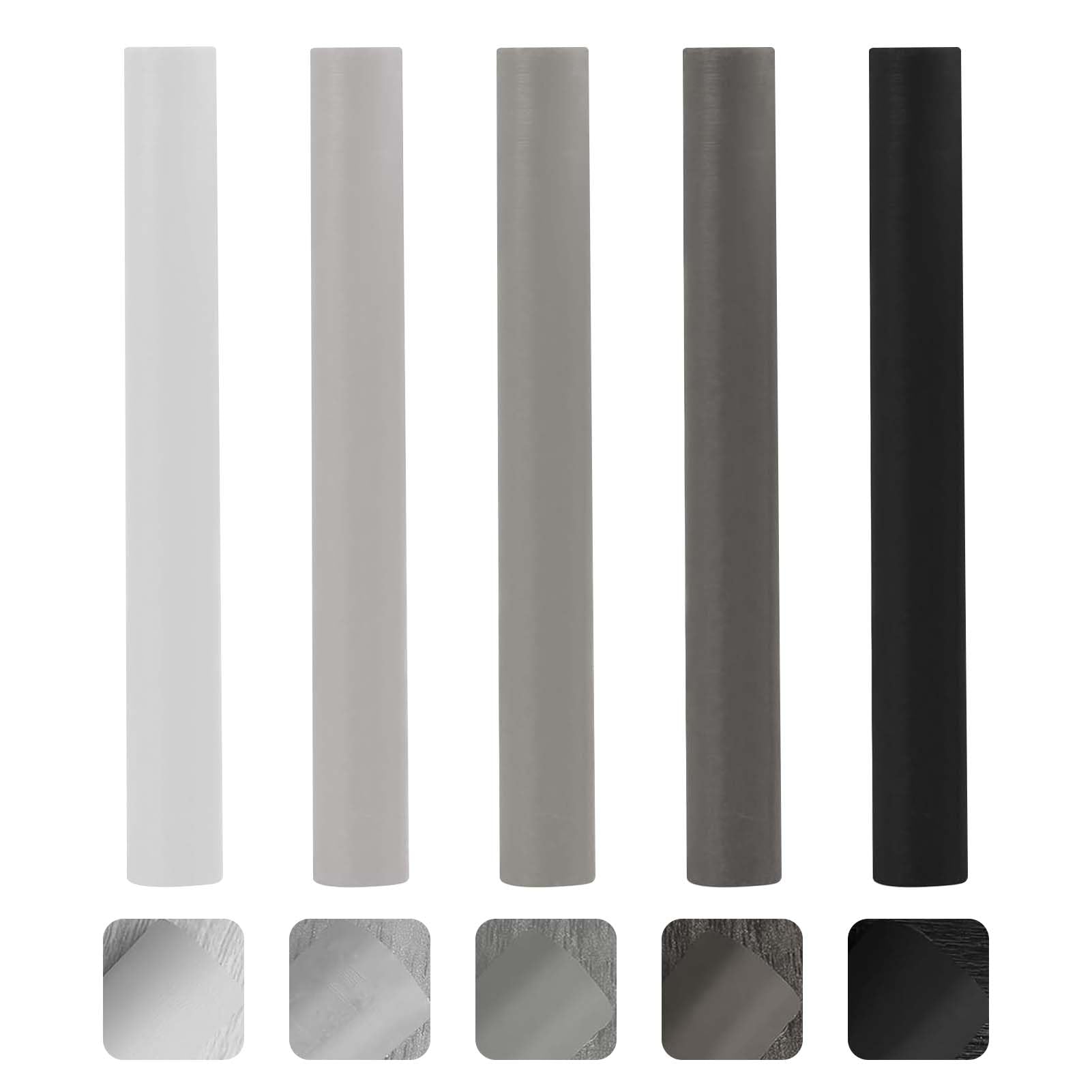 Finehenchi Grey 5Pcs Wax Filler Wood Repair Sticks, Wood Filler Laminate Floor Repair Kit, Light To Dark Black Wooden Floor Scratch Repair Crayons For Furniture Laminate Floor Table Door Guitar Scratches Holes