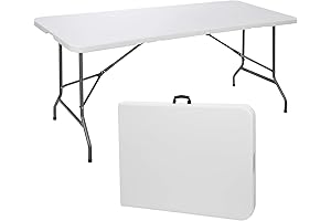 SIMPLI-MAGIC 6ft Plastic Folding Table