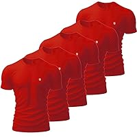 Kit 5 Camiseta Masculina Camisas 100% Algodão Premium Slim Basicas MP