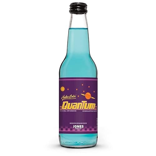 Fallout Nuka-Cola Quantum Soda by Jones Soda 12oz Berry Flavored Drink - Quantum Berry Lemonade - 12 Fl Oz (Pack of 1)