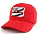 USA American Flag Embroidered 6 Panel Adjustable Operator Cap - Thin Red Line