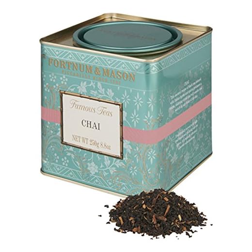 Fortnum and Mason British Tea, Chai, 250g Loose English Tea in a Gift Tin Caddy (1 Pack)
