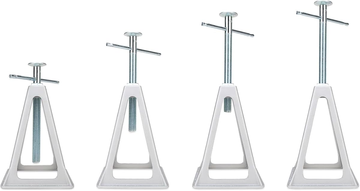 Camco Aluminum Stack Jacks — Stabilize & Position Your RV, Trailer Or Camper —Supports Up to 6,000 lb — Extends 11" - 17" — Pack of 4 (44560)