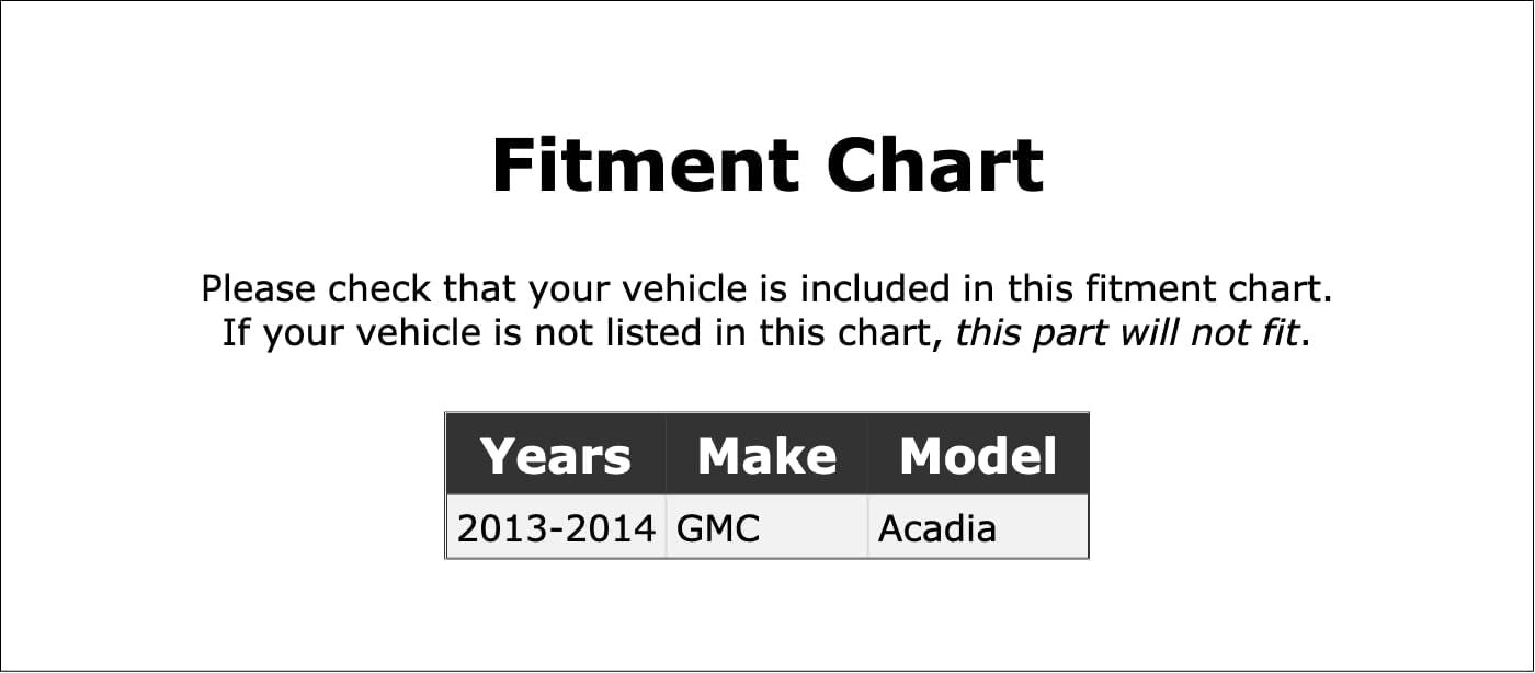 Blind Spot Detection System Warning Sensor Compatible With GMC Acadia 2013 2014 PC-681930