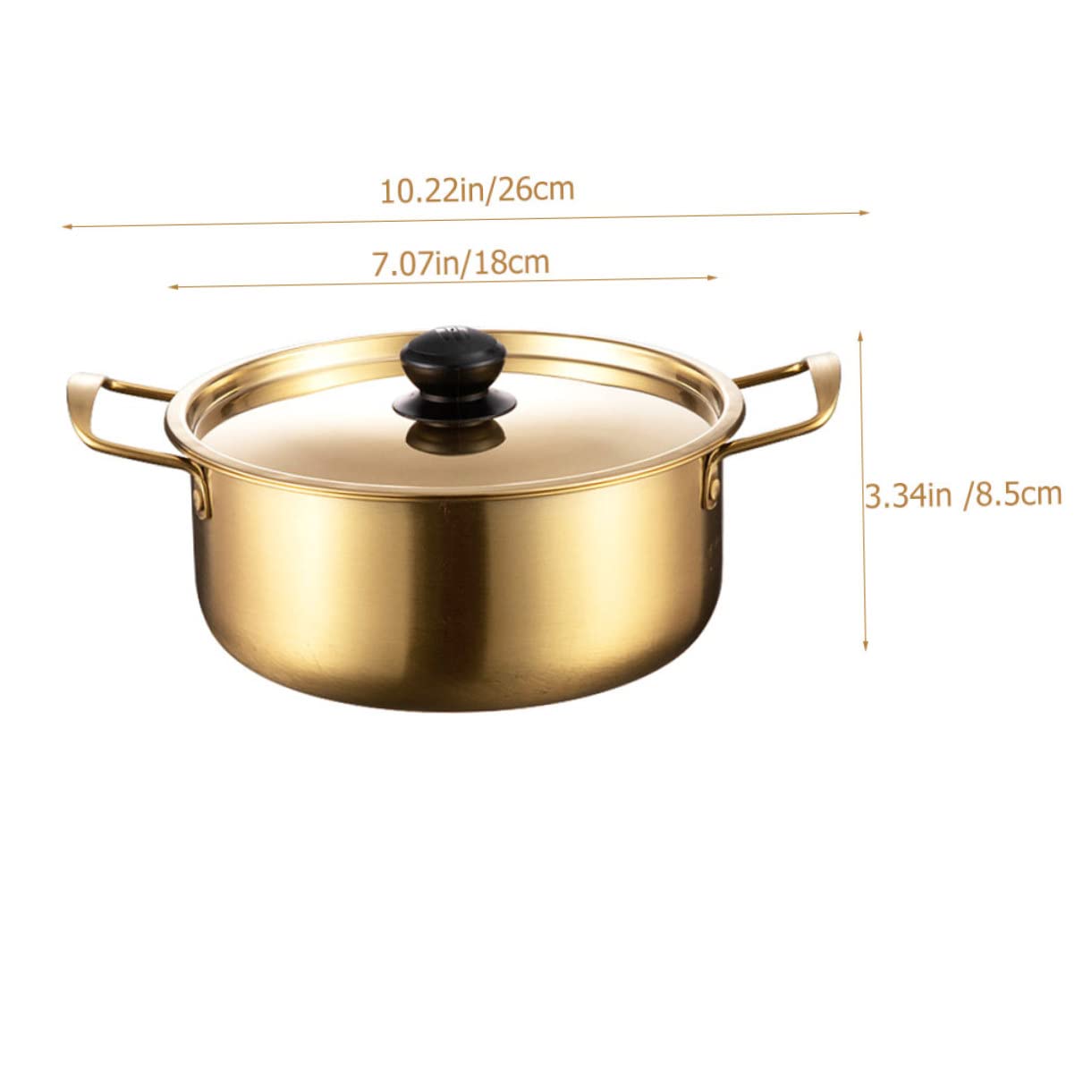 Cabilock Kitchen Pot Stainless Steel Noodle and Soup Pot with Lid Lightweight and Portable Cookware for and Storage Ergonomic Handle for Comfort