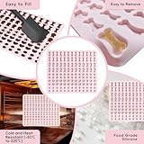 Gentpovth Silikon-Backmatte, Backformen für Haustiere, Antihaft-Silikonformen für Hunde- und Katzenkekse, Herstellung von Leckereien für Haustiere (Rosa)