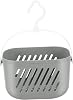 Angoily Hanging Shower Caddy Plastic Hanging Shower Caddy Basket Portable Kitchen Organizer Storage Basket with Hook for Home Grey