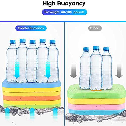 Vsaten Back Float, Swim Belt Bubble Adjustable 3 Layers Thicken Split Foam Learning Safety Training Board Pool Floaties For Kids Toddlers Swimming Beginners Floats Swim Lessons Equipment (60Lb-100Lb) #TOP3