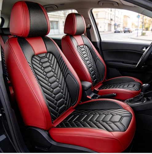 Image of Foneso Faux Leather Car Seat Covers Compatible with Dodge Ram | Heavy Duty Seat Cushions For 2002-2026 1500 2500 3500 Pickup Limited Laramie Big Horn Crew Cab& Quad Cab