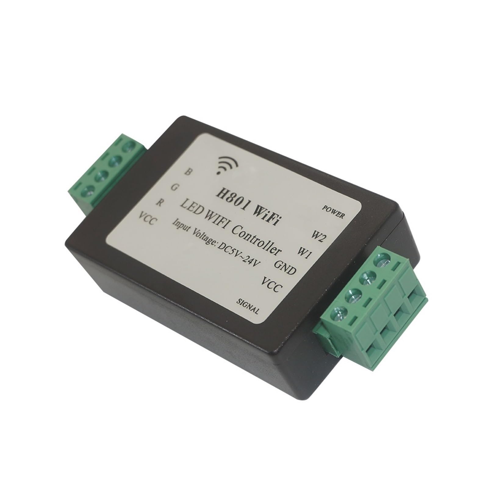 H801 WiFi LED RGB Controller RGBW Input 5CH*4A Output Suitable for 5050 2835 3528 Light Strip DC5-24V