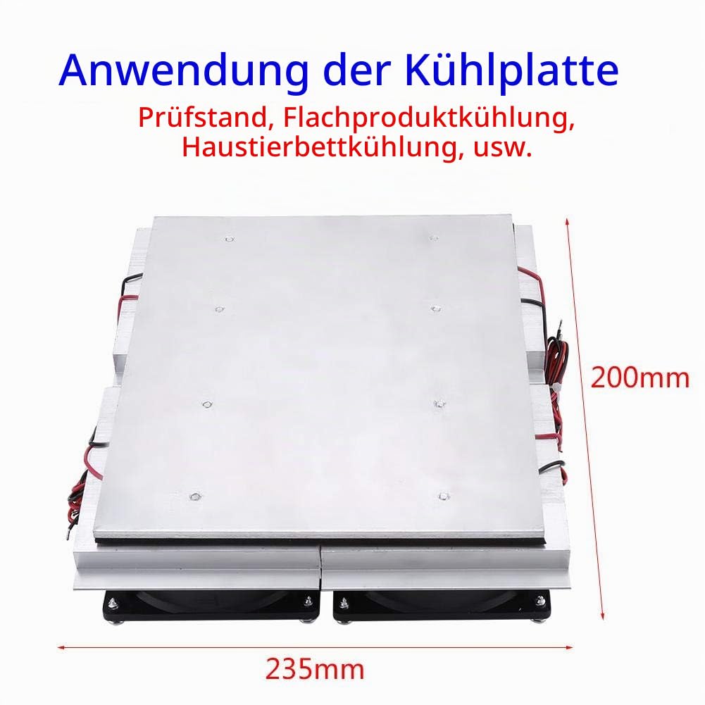 240W Hochleistungs-Halbleiter-Kühlungs-thermoelektrischer Peltier-Kühlplatten-Kühler mit dem Fan, schwarz